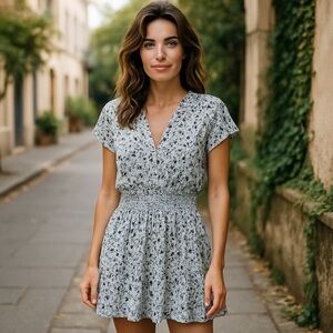 Rails Leopard Print Dress 🐆 Size L | Smocked Waist Animal Print Mini